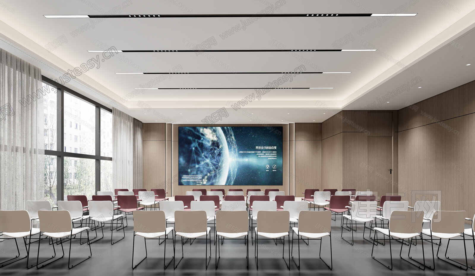 现代会议室3d模型3d模型下载[ID:107369512]_建e网3d模型