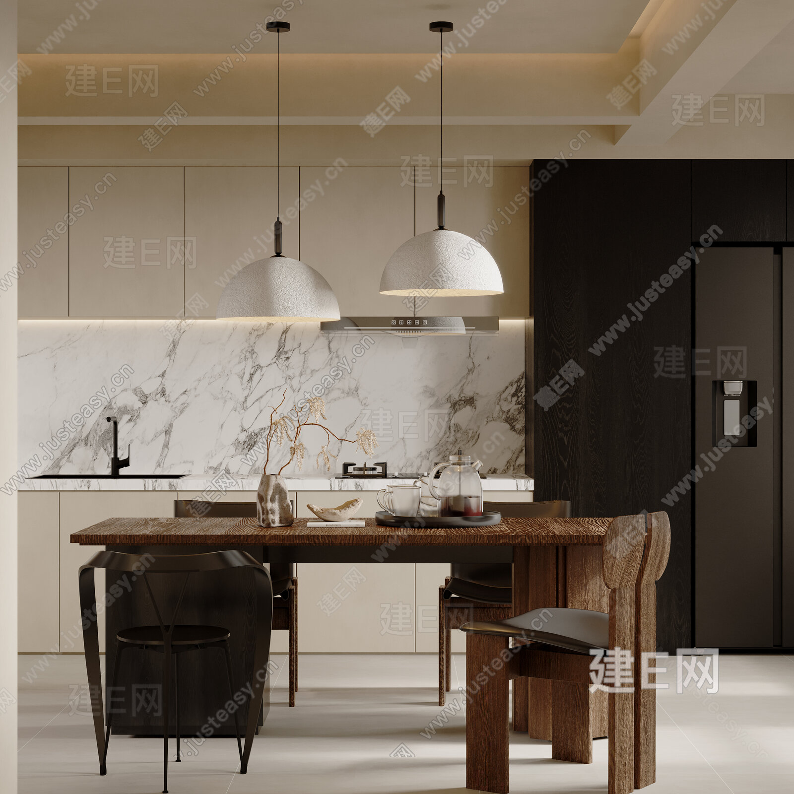 【侘寂风餐厅3d模型】建e网_侘寂风餐厅3d模型下载[ID:101143590]_打造3d侘寂风餐厅模型免费下载平台
