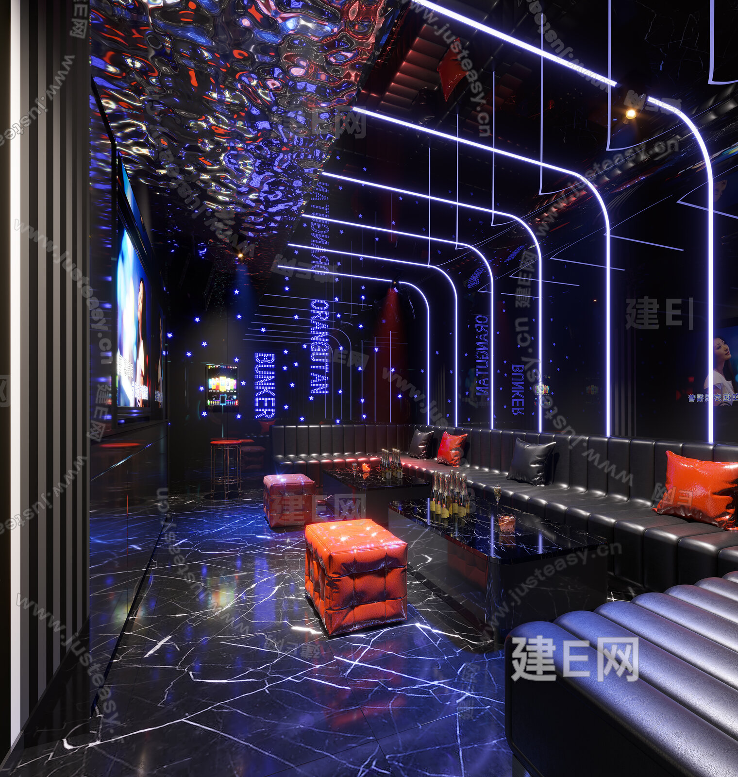 【现代KTV包厢3d模型】建e网_现代KTV包厢3d模型下载[ID:100881507]_打造3d现代KTV包厢模型免费下载平台