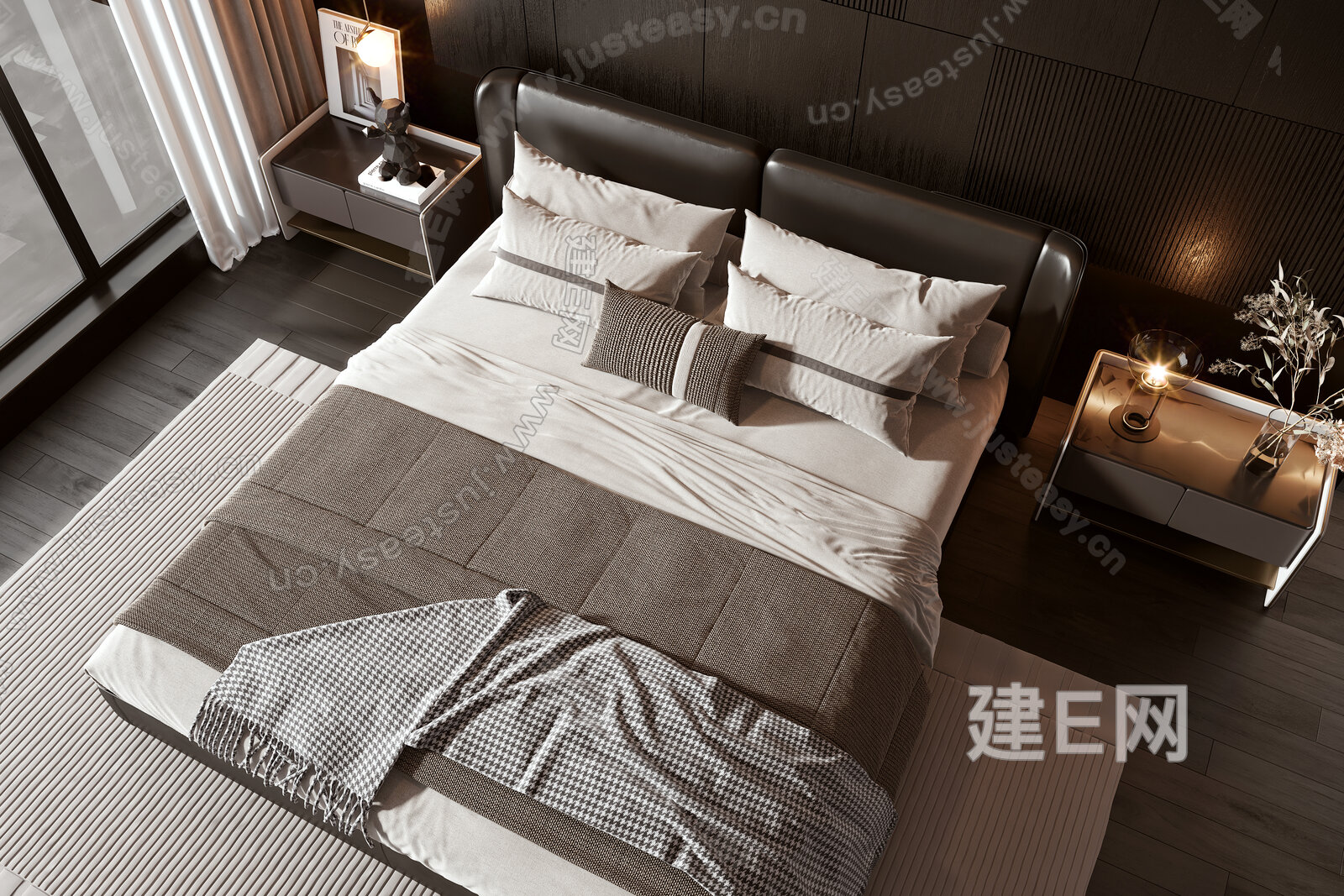 【minotti 现代双人床3d模型】建e网_minotti 现代双人床3d模型下载[ID:100816059]_打造3dminotti 现代 ...