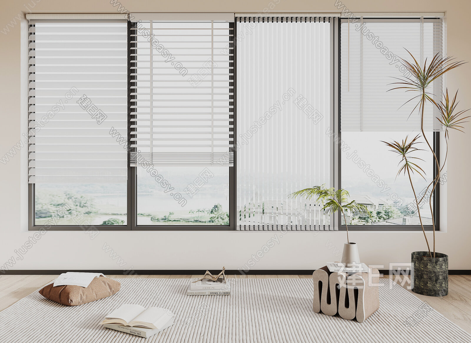 【现代百叶帘3d模型】建e网_现代百叶帘3d模型下载[ID:101274649]_打造3d现代百叶帘模型免费下载平台