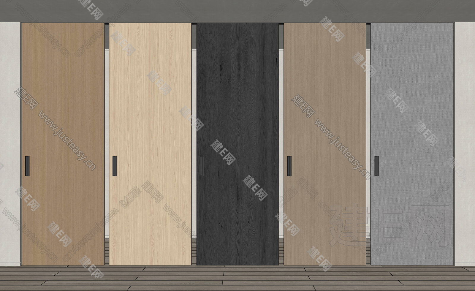 现代移门模型SU模型下载[ID:108547135]_建e网su模型