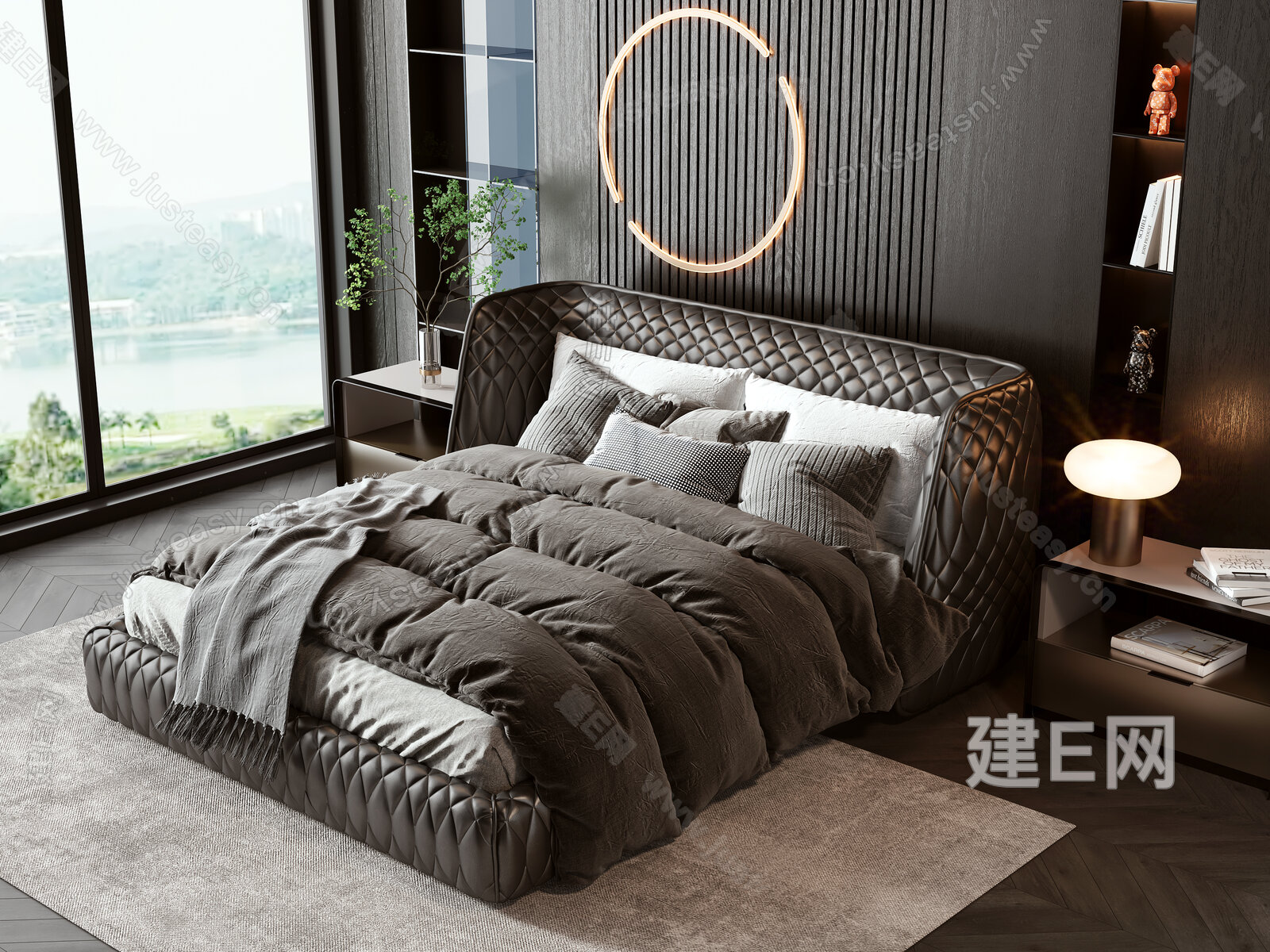 【minotti 现代双人床3d模型】建e网_minotti 现代双人床3d模型下载[ID:103765003]_打造3dminotti 现代 ...