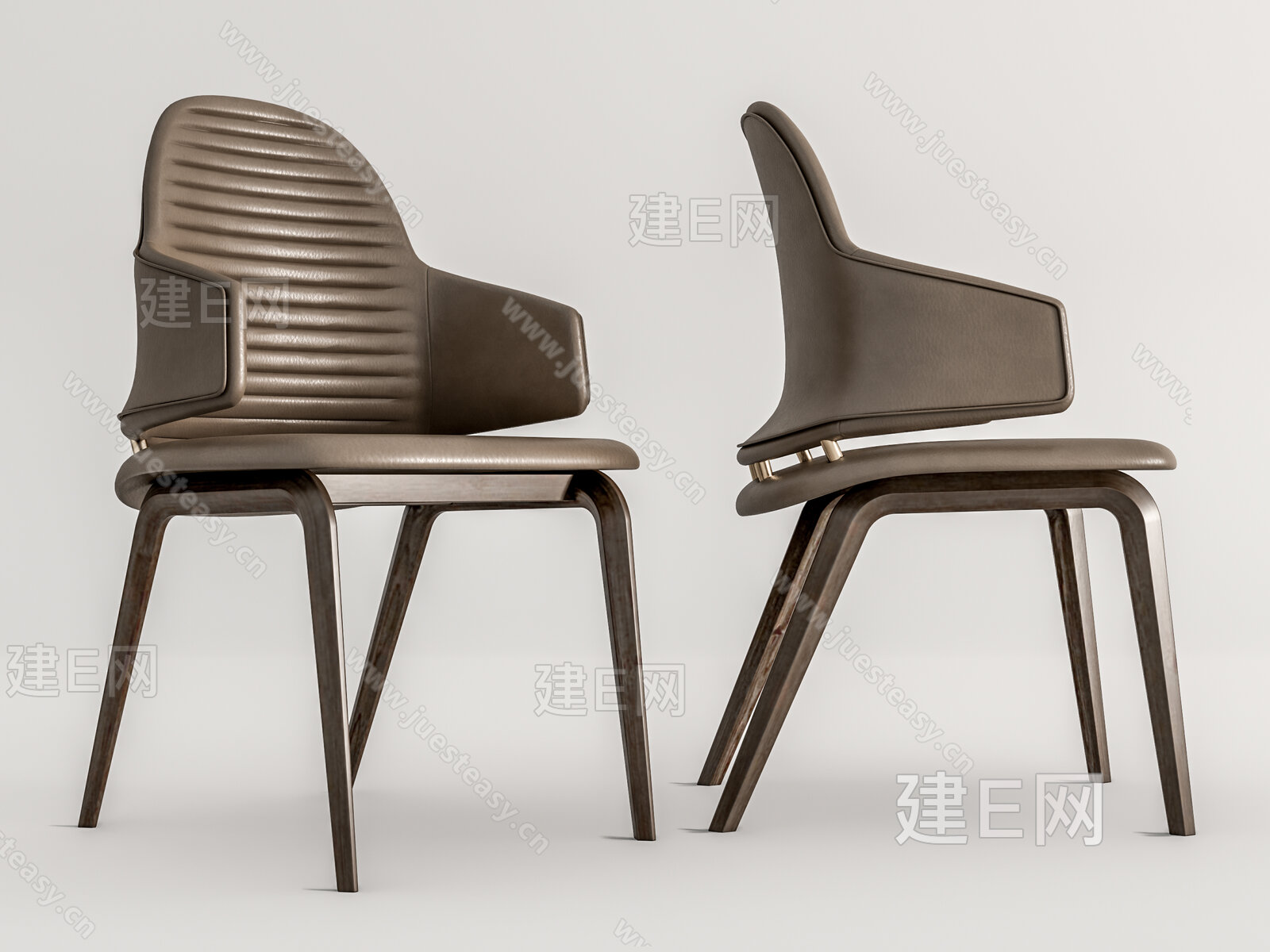 Reflex 现代单椅 皮革模型SU模型下载[ID:102059190]_建e网su模型
