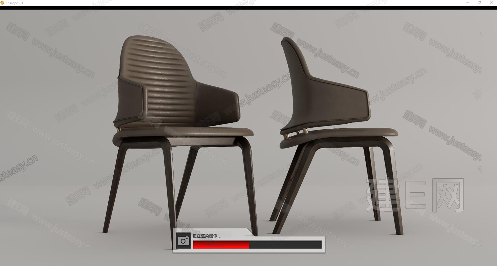 Reflex 现代单椅 皮革模型SU模型下载[ID:102059190]_建e网su模型