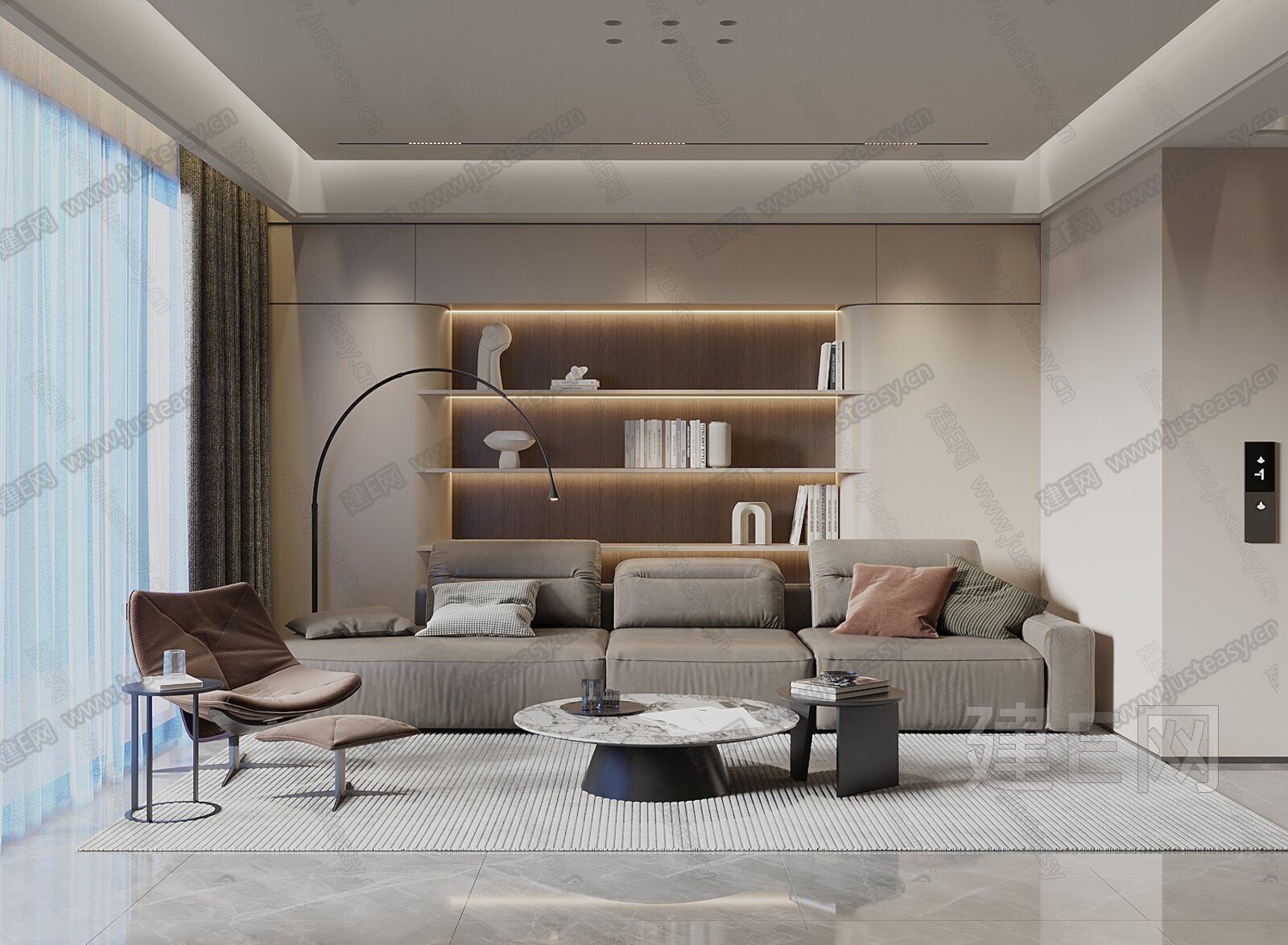 【现代客厅3d模型】建e网_现代客厅3d模型下载[ID:103699487]_打造3d现代客厅模型免费下载平台