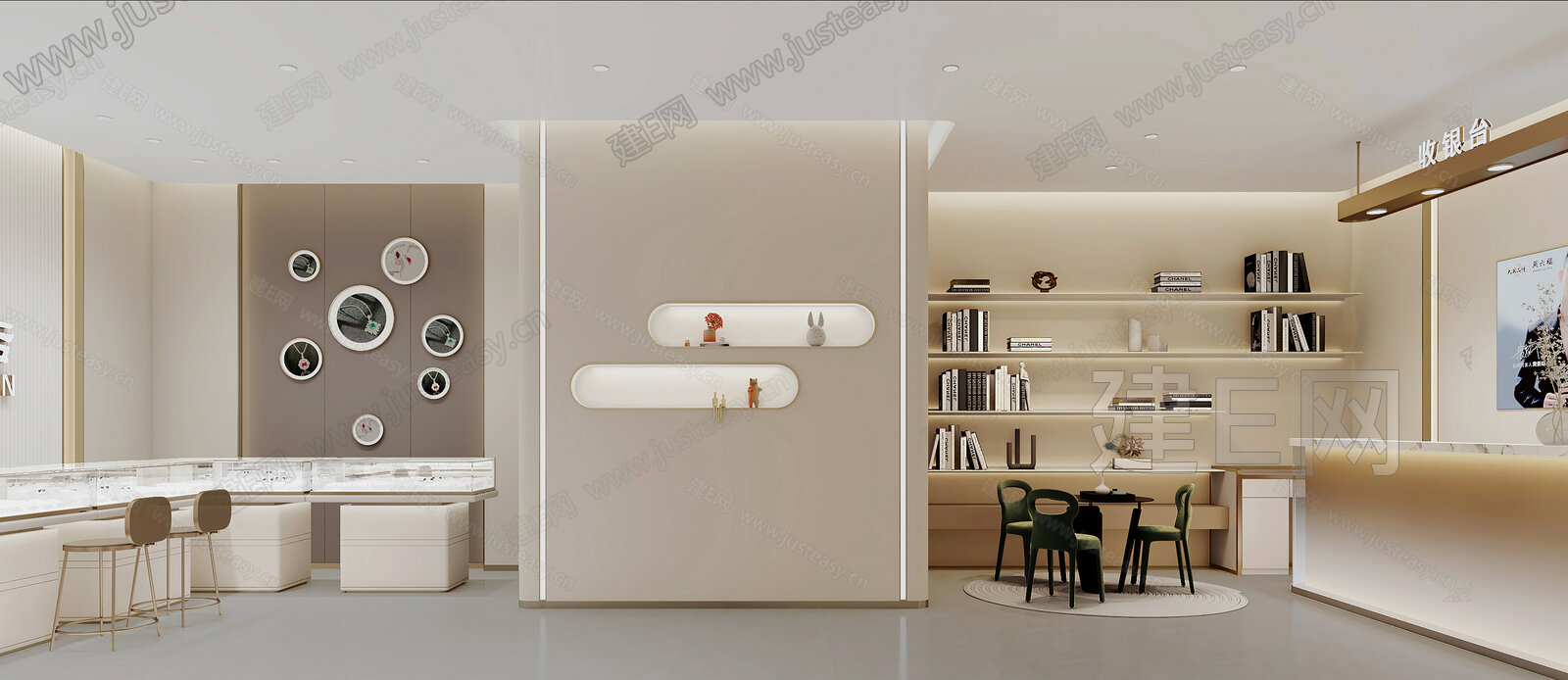现代珠宝店模型SU模型下载[ID:114052787]_建e网su模型