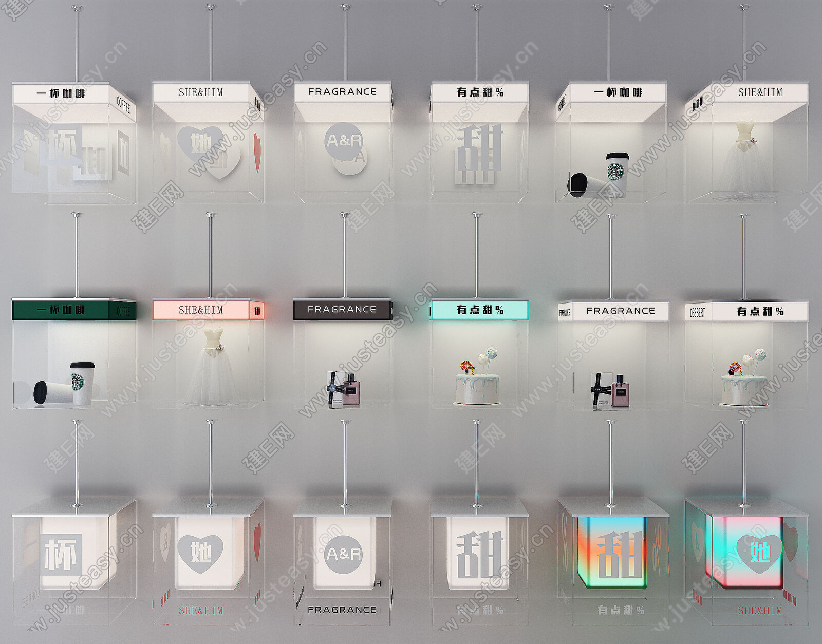 【现代360度旋转亚克力发光灯箱3d模型】建E网_现代360度旋转亚克力发光灯箱3d模型下载[ID:103896202]_打造3d现代360度 ...