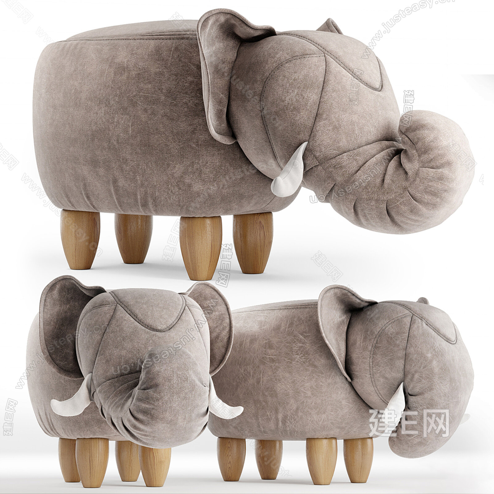 创意大象收纳凳脚凳矮凳穿鞋凳坐墩家用动物凳子储物换鞋凳沙发凳-阿里巴巴