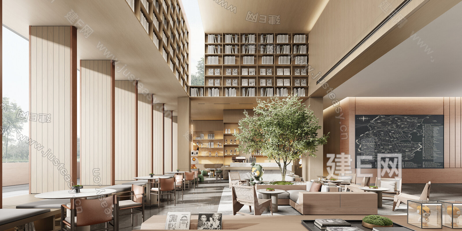 现代售楼处模型SU模型下载[ID:102780062]_建E室内设计网