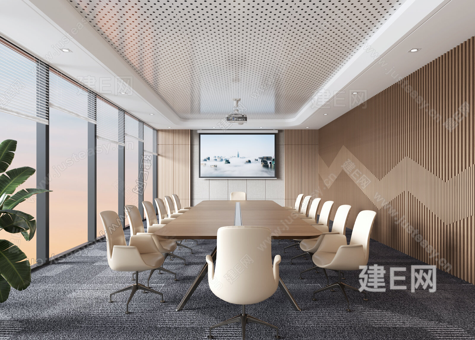 【现代会议室3d模型】建e网_现代会议室3d模型下载[ID:114250925]_打造3d现代会议室模型免费下载平台