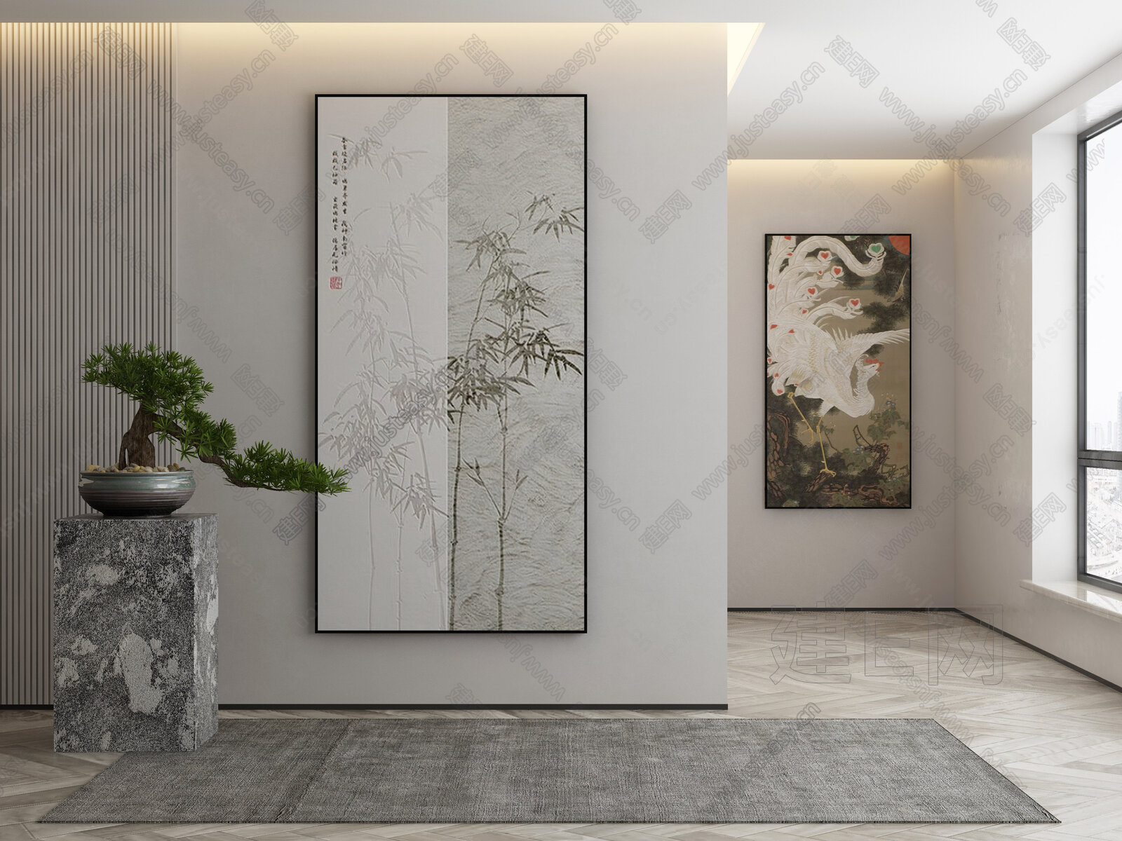 【新中式装饰画3d模型】建E网_新中式装饰画3d模型下载[ID:115627040]_打造3d新中式装饰画模型免费下载平台