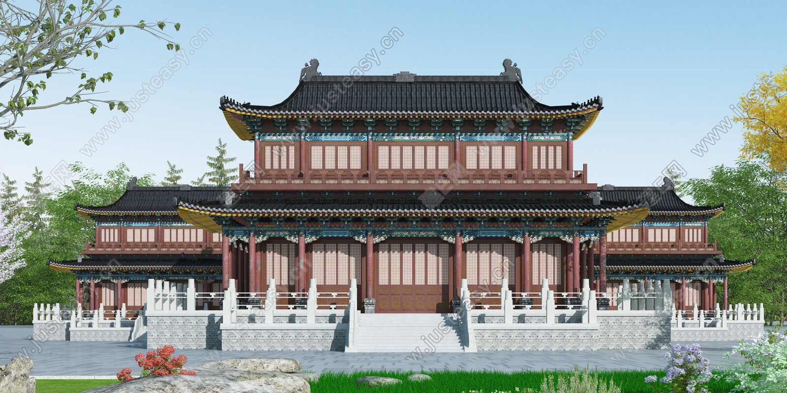 【中式古建3d模型】建E网_中式古建3d模型下载[ID:115365009]_打造3d中式古建模型免费下载平台