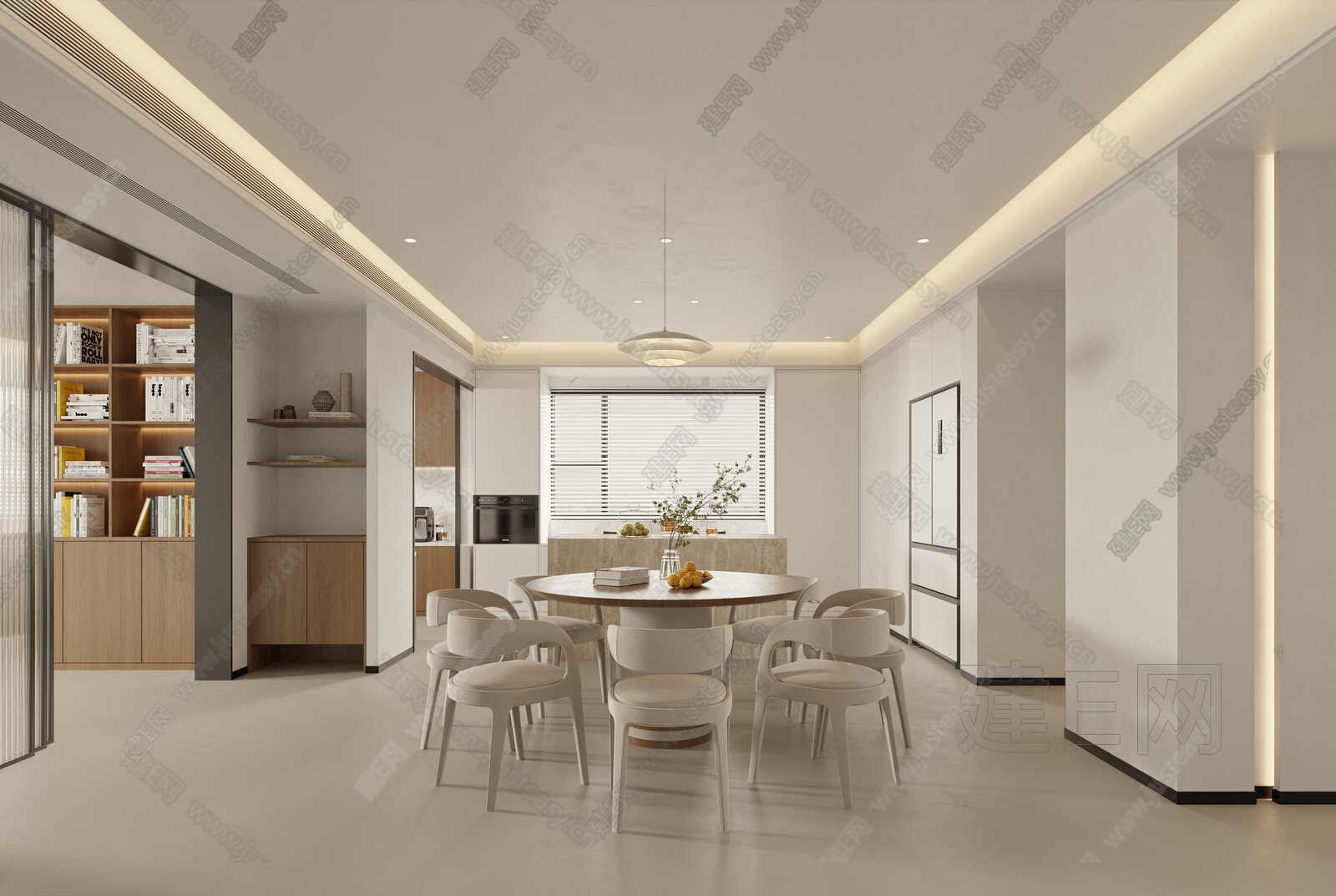 【现代客餐厅3d模型】建e网_现代客餐厅3d模型下载[ID:115495979]_打造3d现代客餐厅模型免费下载平台