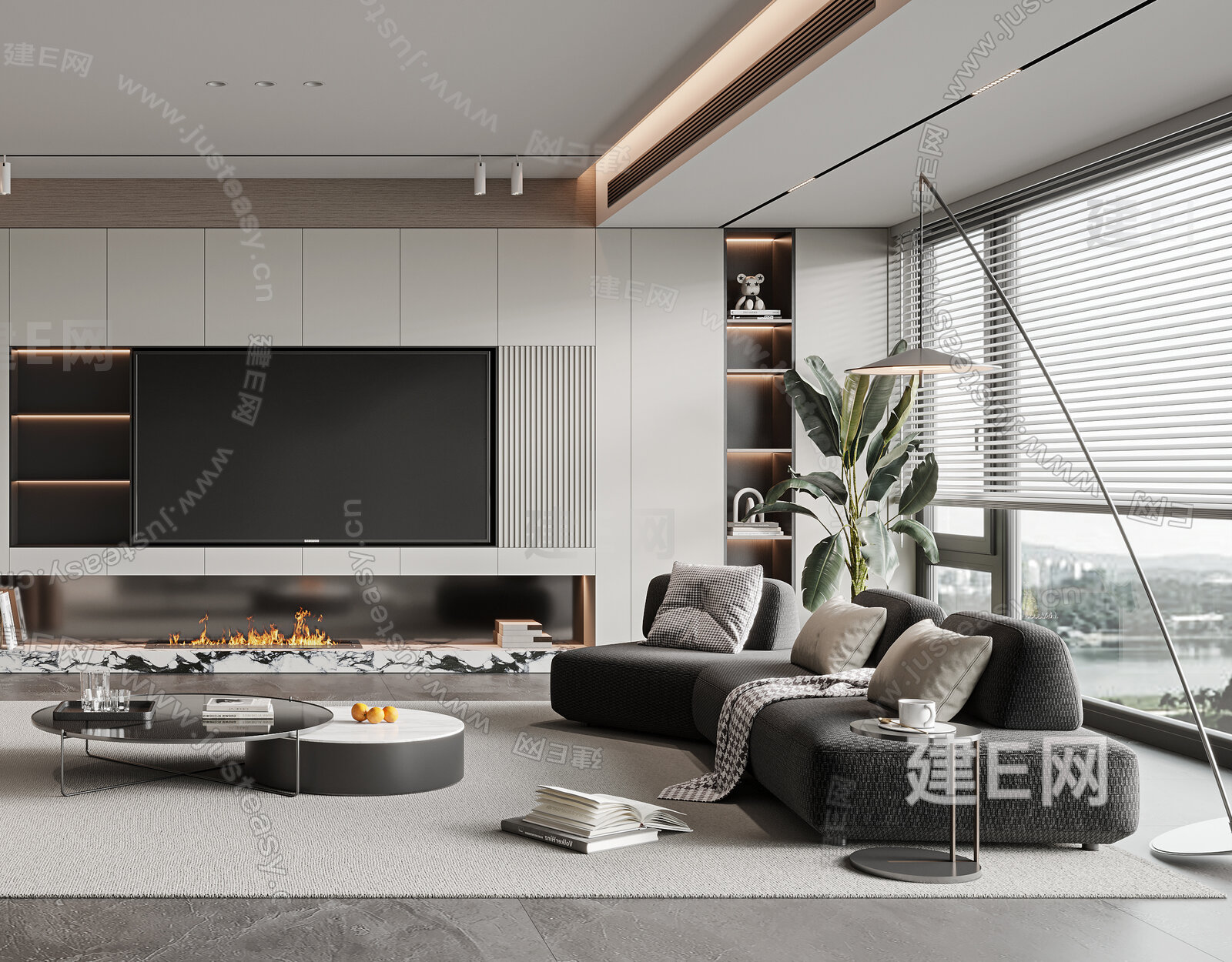 【现代客厅3d模型】建e网_现代客厅3d模型下载[ID:116806785]_打造3d现代客厅模型免费下载平台