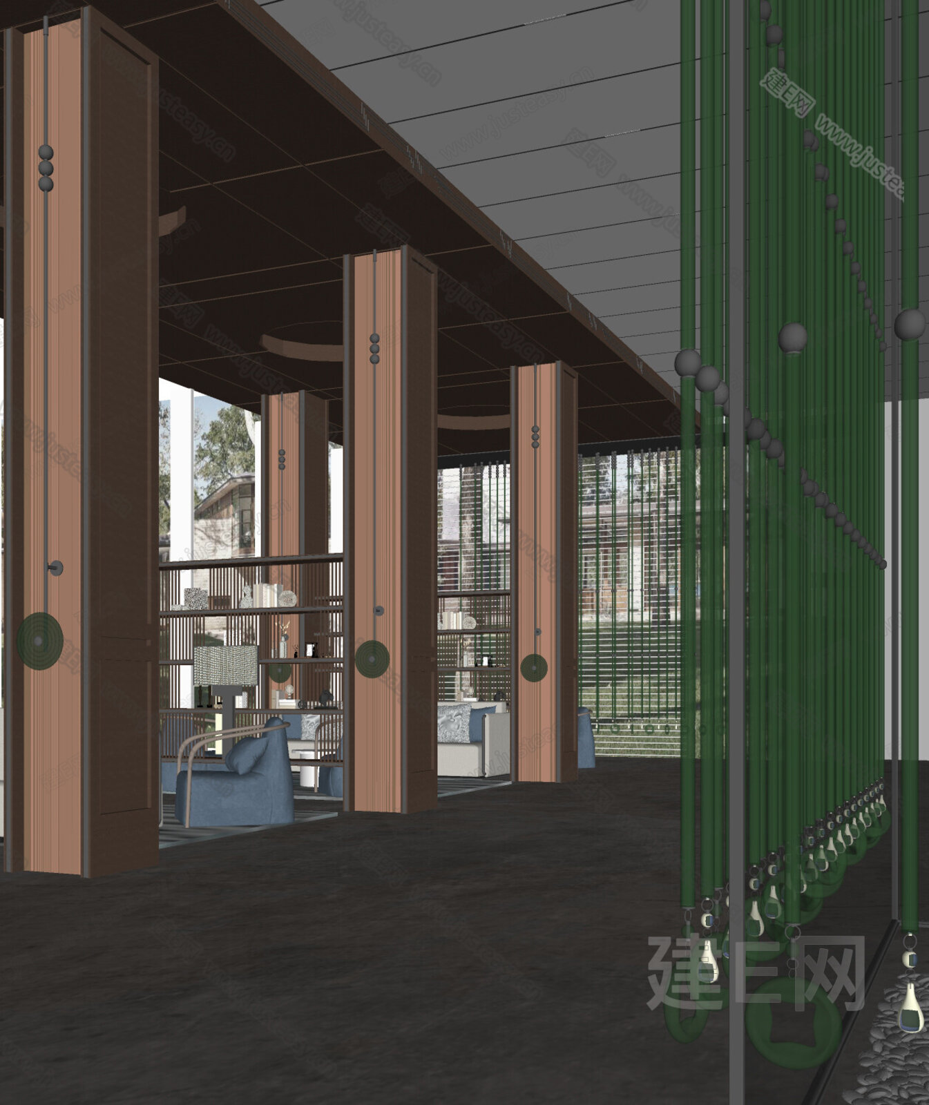 现代售楼处模型SU模型下载[ID:114314400]_建E室内设计网