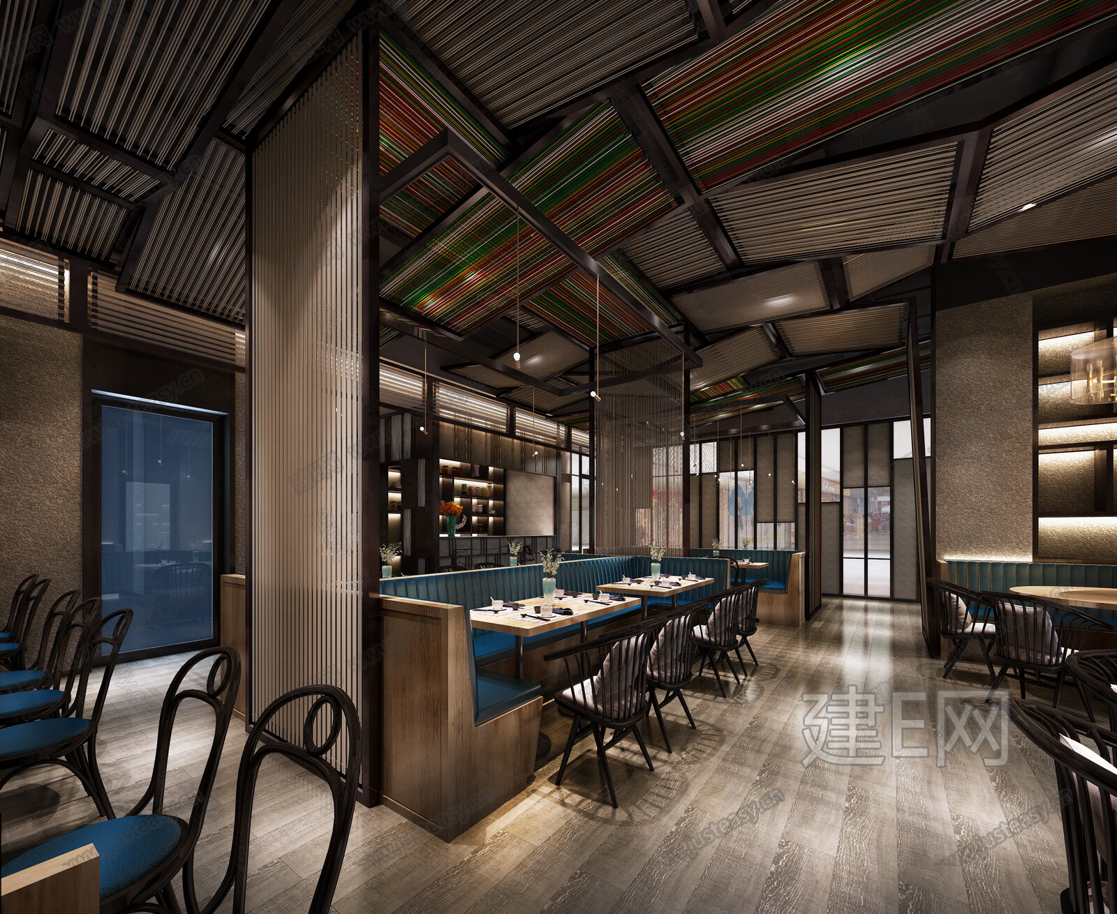 现代餐厅模型SU模型下载[ID:115297524]_建e网su模型