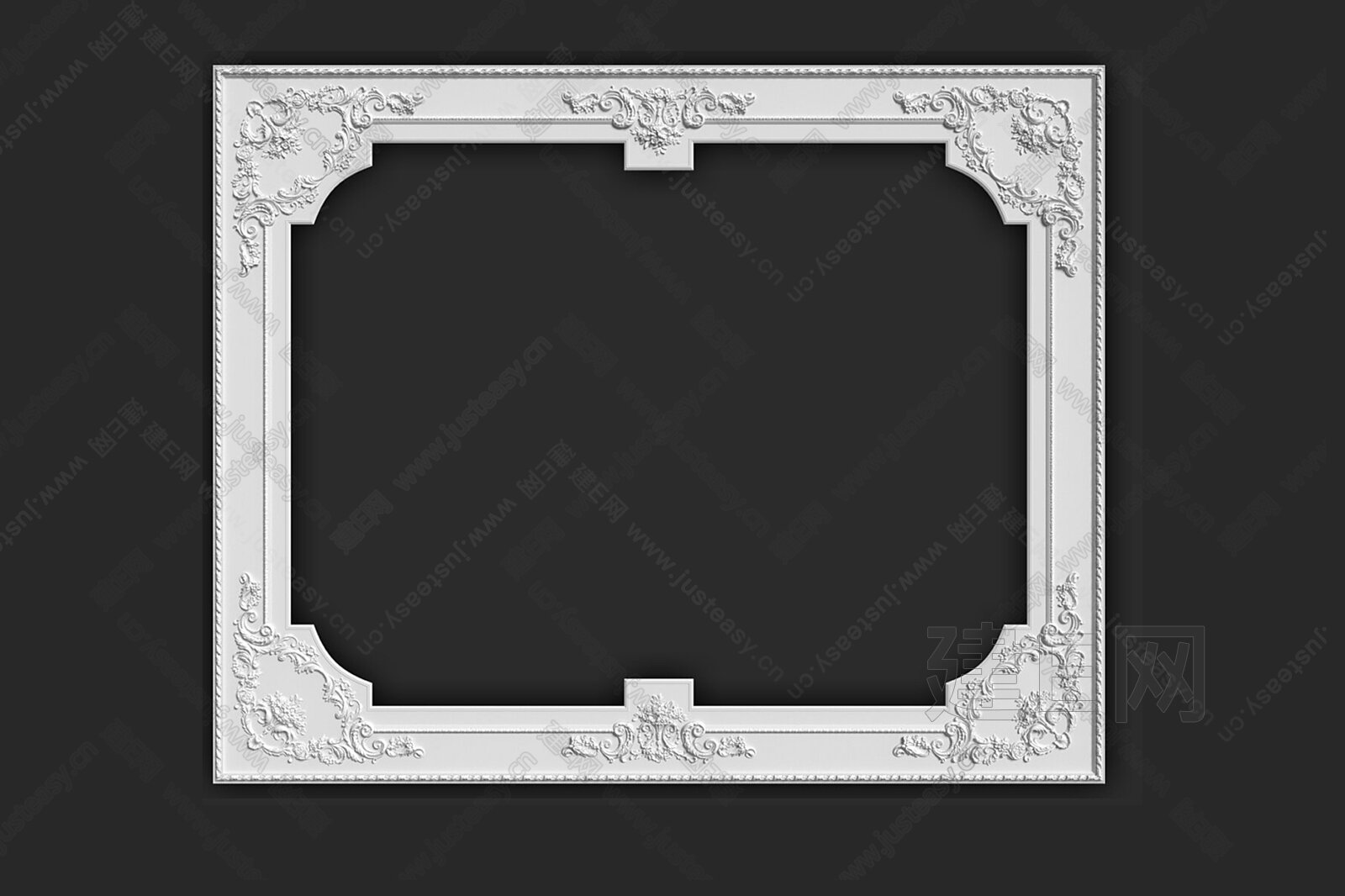 欧式古典吊顶雕花3d模型下载[ID:109728997]_建e网3d模型