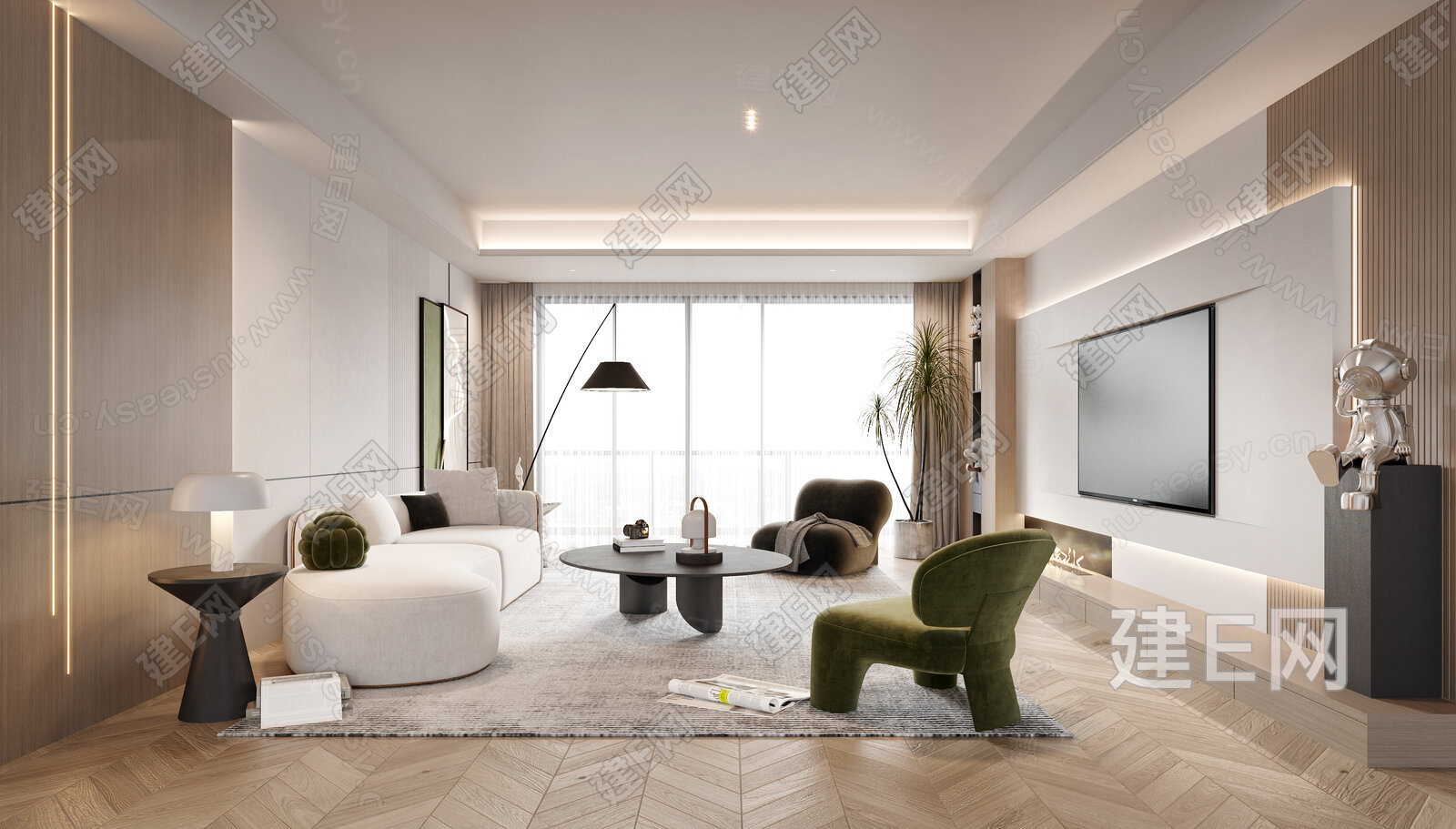 【现代客厅3d模型】建E网_现代客厅3d模型下载[ID:111301730]_打造3d现代客厅模型免费下载平台