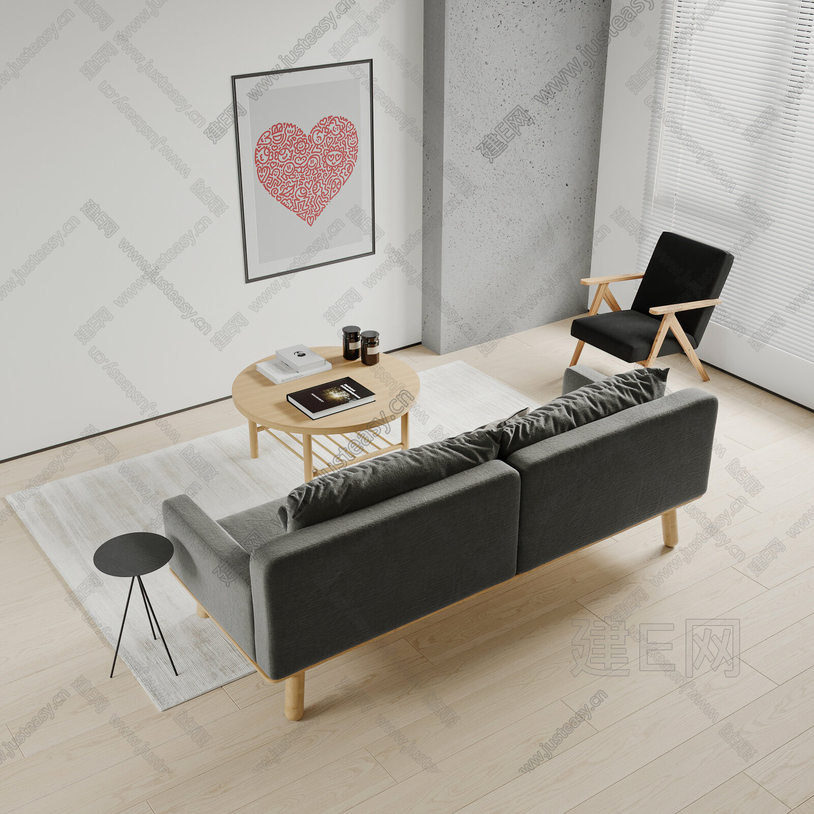 【现代沙发茶几组合3d模型】建E网_现代沙发茶几组合3d模型下载[ID:112088073]_打造3d现代沙发茶几组合模型免费下载平台