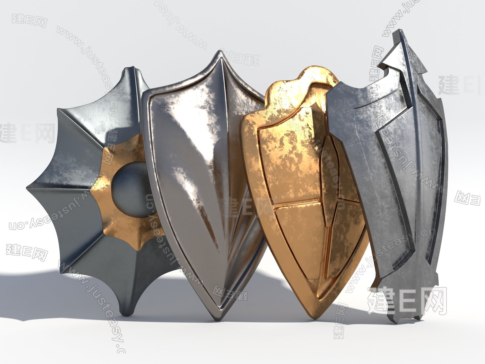 【现代盾牌3d模型】建E网_现代盾牌3d模型下载[ID:105273336]_打造3d现代盾牌模型免费下载平台