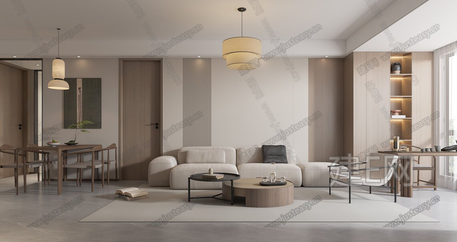 【现代客厅3d模型】建E网_现代客厅3d模型下载[ID:105404248]_打造3d现代客厅模型免费下载平台