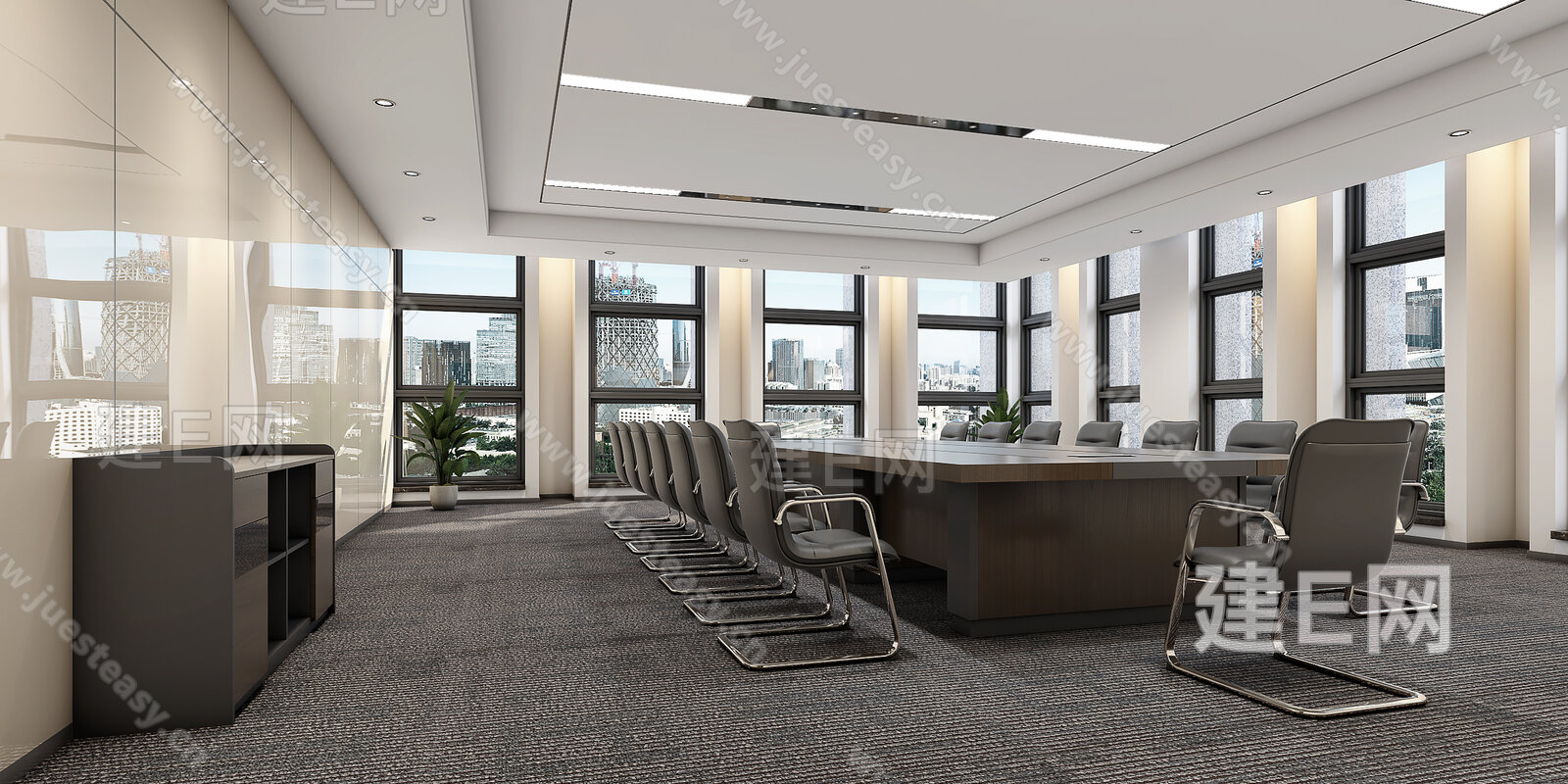 【现代会议室3d模型】建e网_现代会议室3d模型下载[ID:106846140]_打造3d现代会议室模型免费下载平台