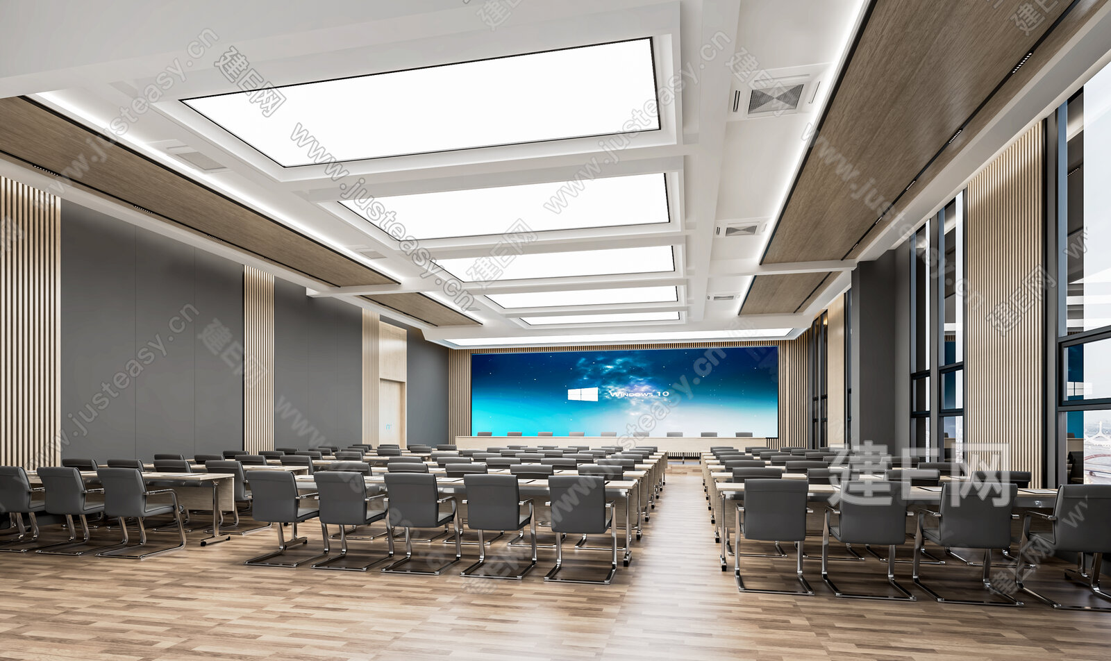 现代会议室模型SU模型下载[ID:112348172]_建e网su模型