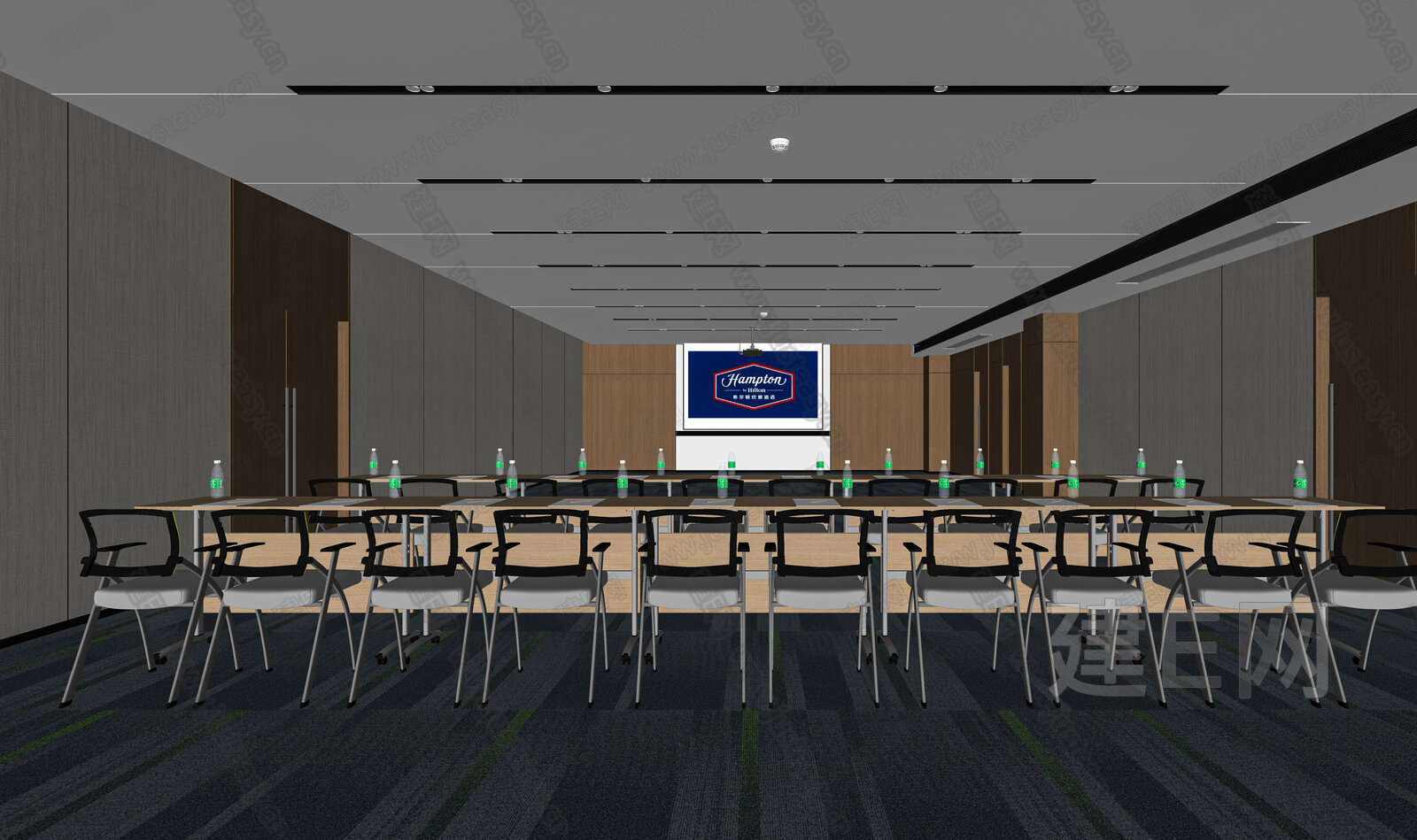 现代会议室模型SU模型下载[ID:112938117]_建e网su模型