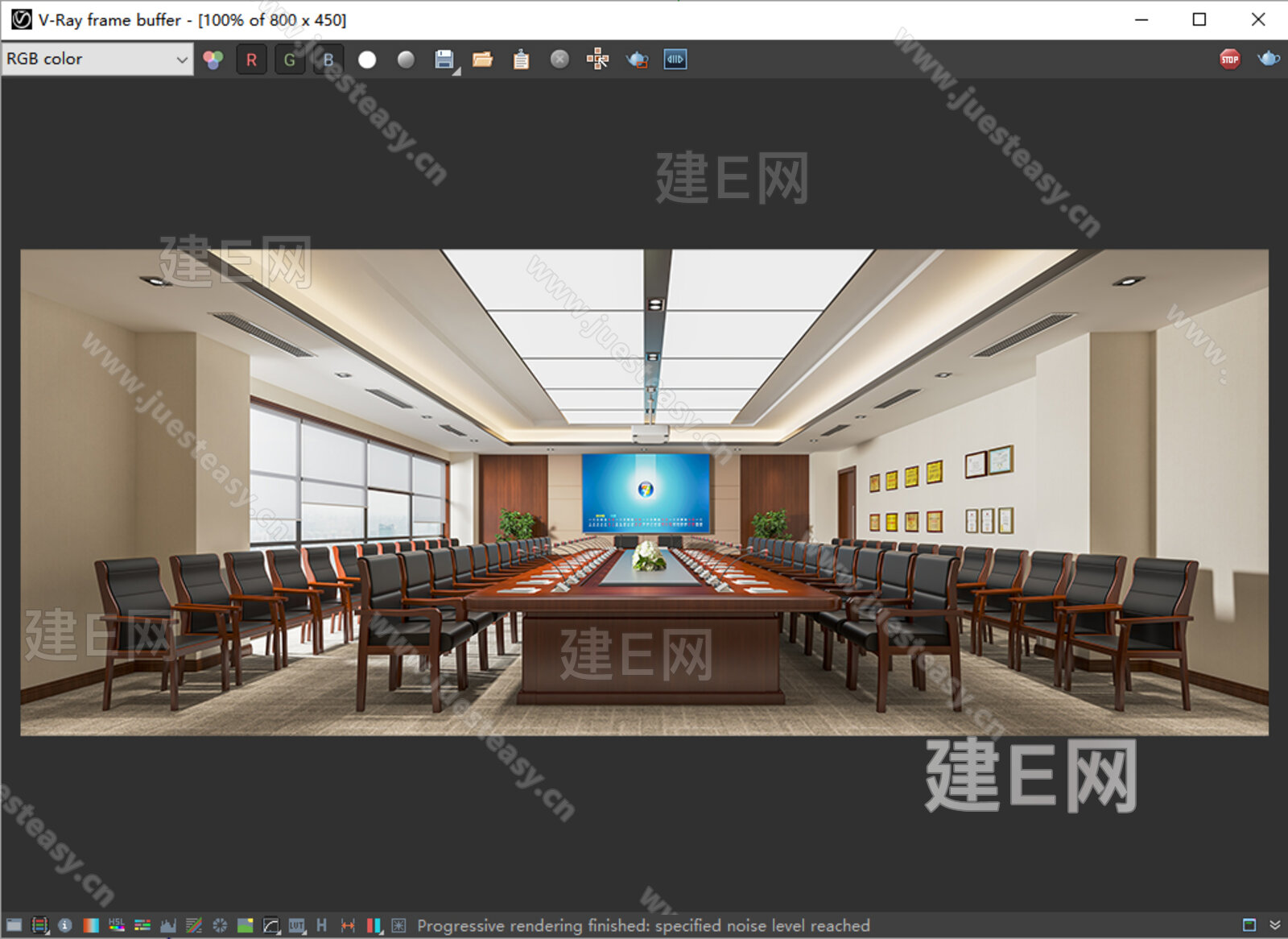 现代会议室模型SU模型下载[ID:112938197]_建e网su模型