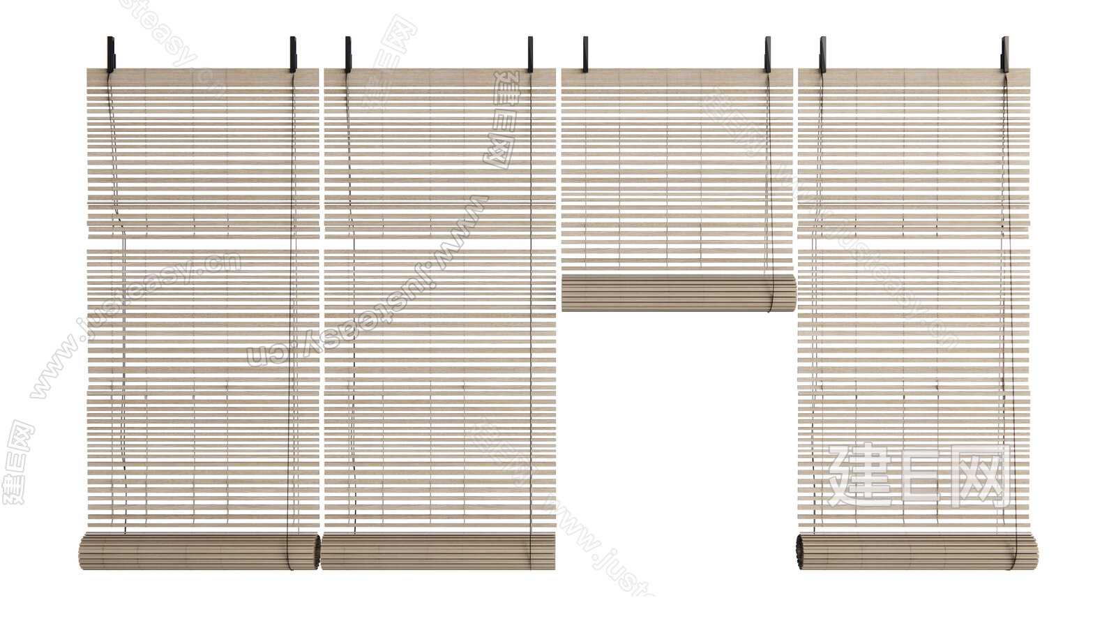 中式卷帘模型SU模型下载[ID:105533258]_建E室内设计网
