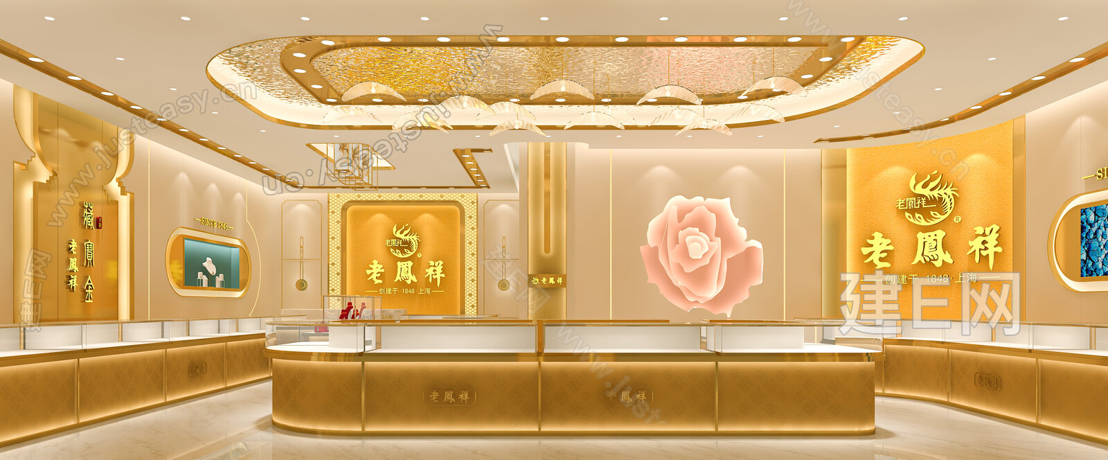 现代珠宝店模型SU模型下载[ID:102452752]_建e网su模型