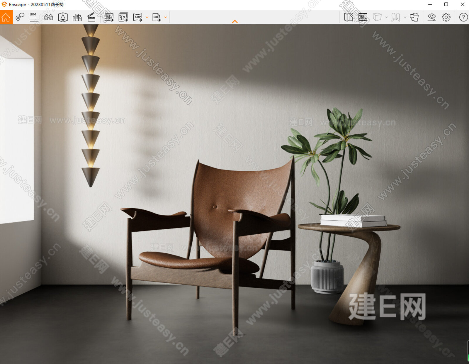 现代休闲椅模型SU模型下载[ID:106713071]_建E室内设计网