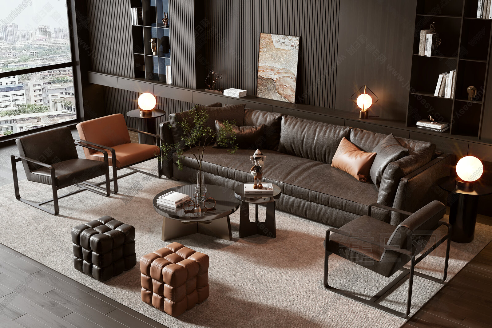 【Minotti 现代沙发茶几组合3d模型】建e网_Minotti 现代沙发茶几组合3d模型下载[ID:100947876]_打造 ...