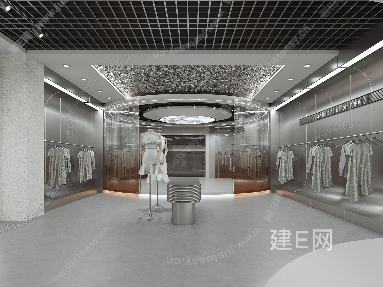 【现代潮牌女装店3d模型】建e网_现代潮牌女装店3d模型下载[ID:100685571]_打造3d现代潮牌女装店模型免费下载平台