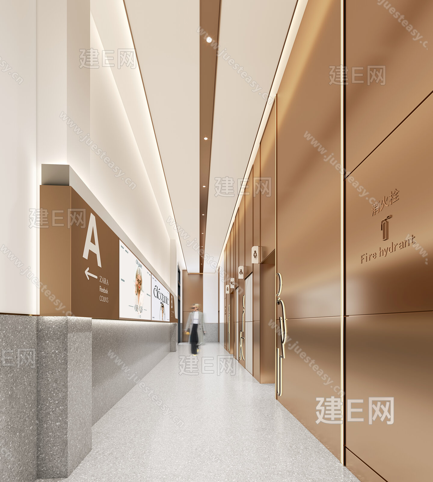 现代过道模型SU模型下载[ID:107958122]_建e网su模型