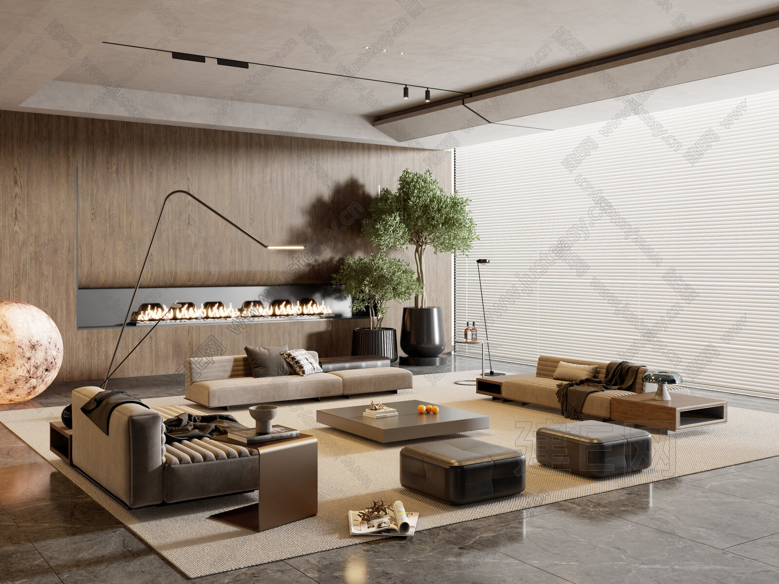 Minotti 米洛提 现代客厅模型SU模型下载[ID:107958197]_建E室内设计网