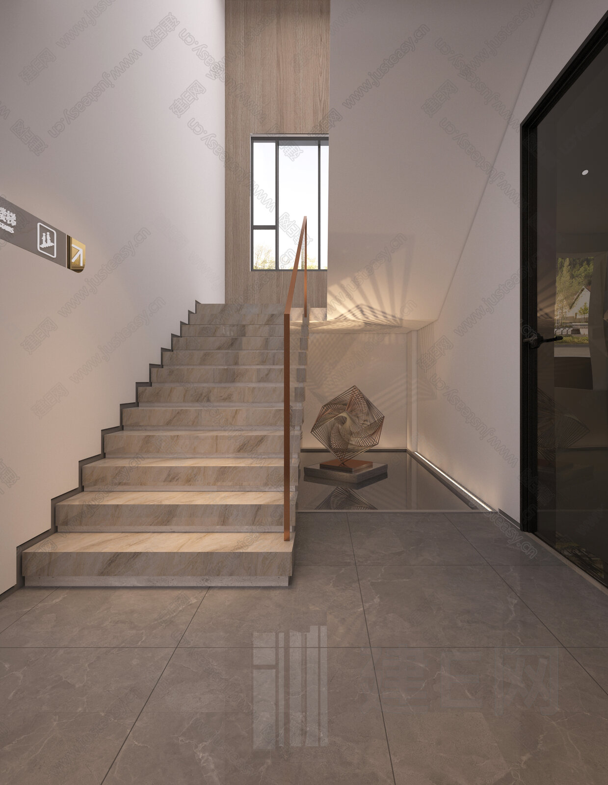【现代办公室过道3d模型】建e网_现代办公室过道3d模型下载[ID:103044882]_打造3d现代办公室过道模型免费下载平台