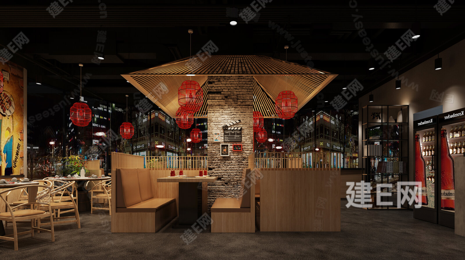 新中式火锅店3d模型下载[ID:103241657]_建e网3d模型