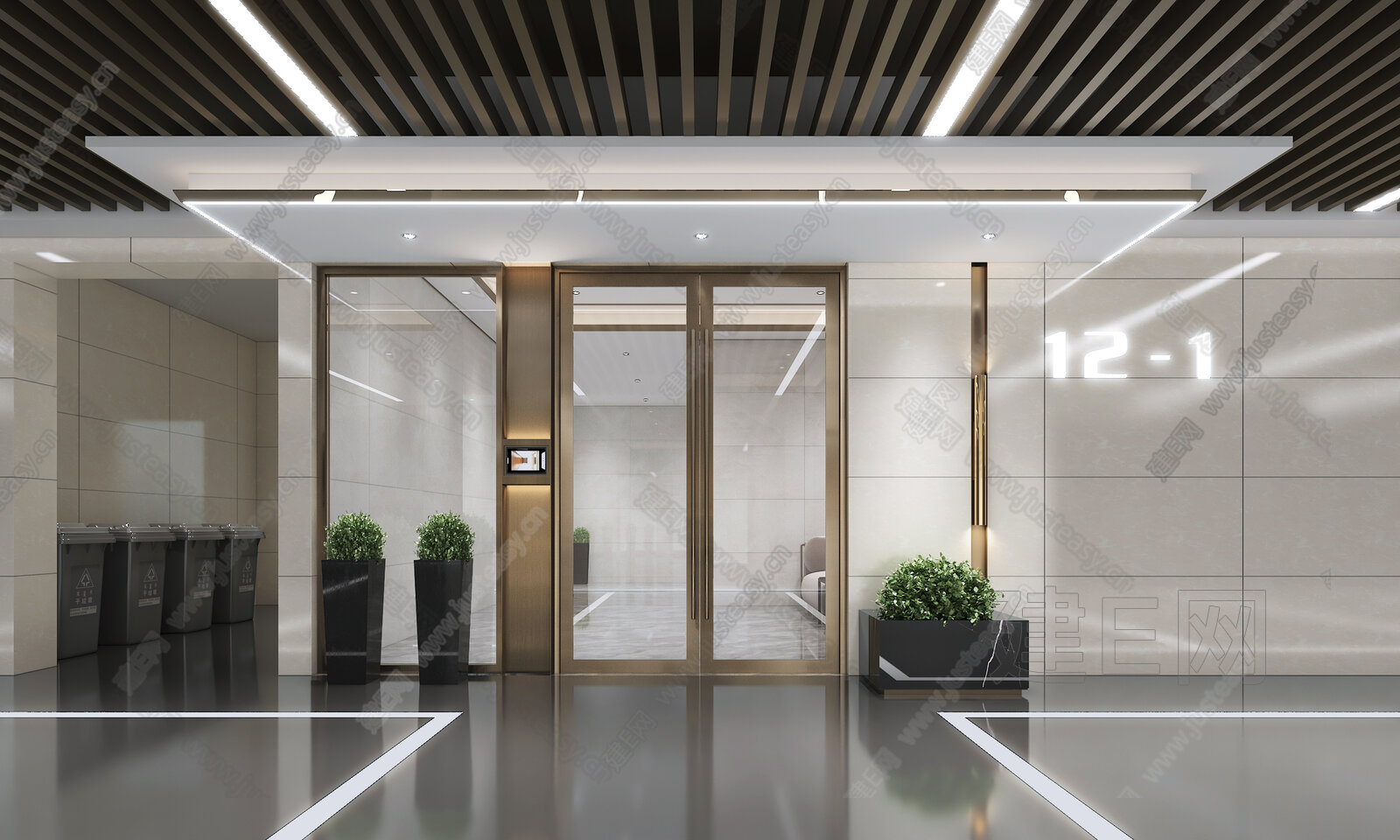 【现代小区地下入口3d模型】建e网_现代小区地下入口3d模型下载[ID:113268699]_打造3d现代小区地下入口模型免费下载平台