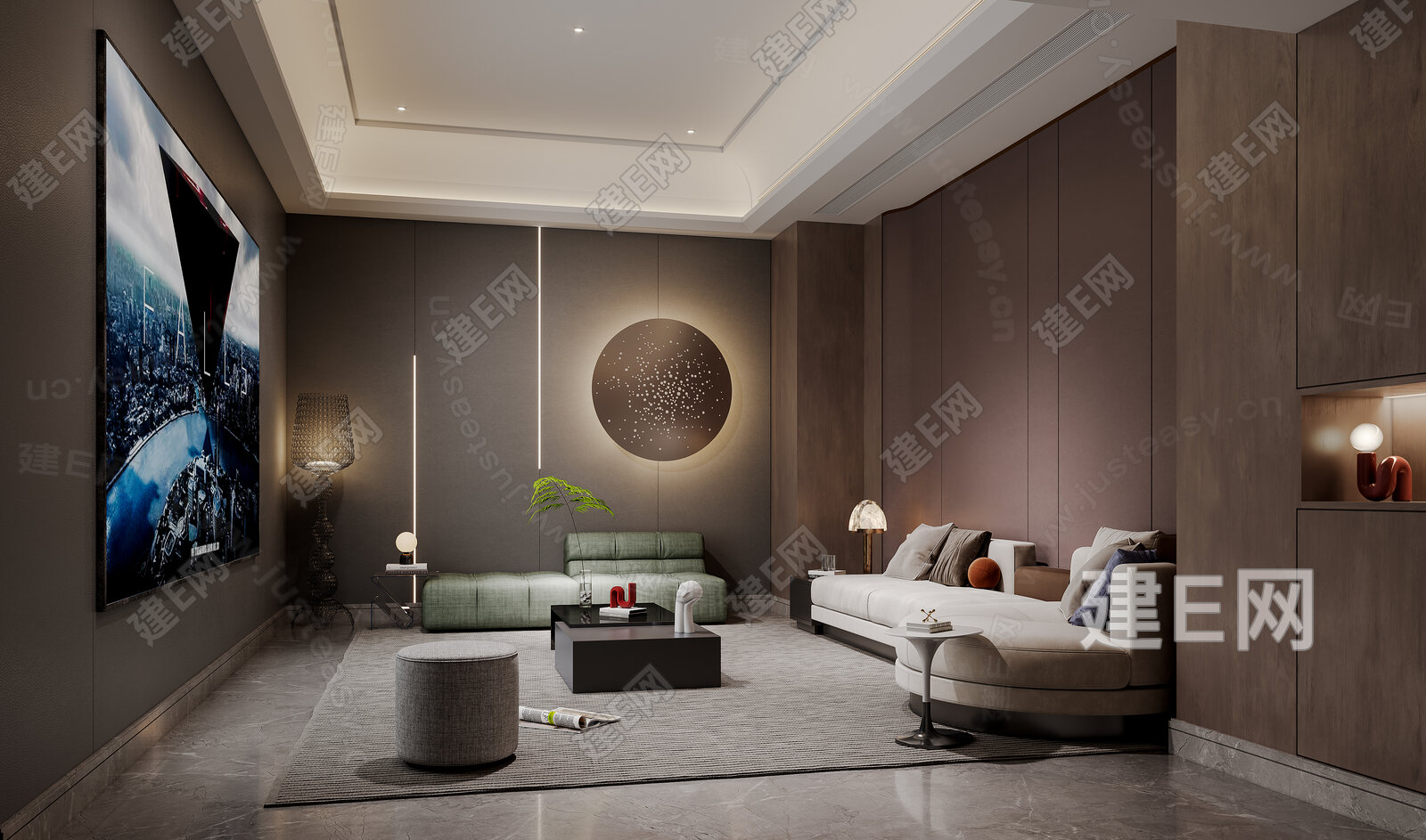 【现代影音室3d模型】建e网_现代影音室3d模型下载[ID:113399569]_打造3d现代影音室模型免费下载平台
