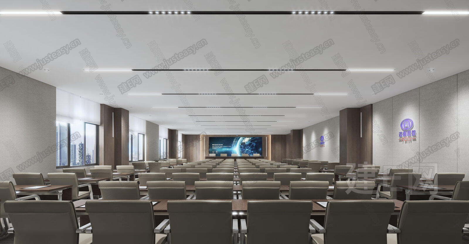 现代会议室模型SU模型下载[ID:106188538]_建e网su模型