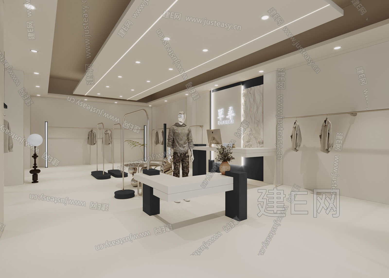 现代服装店模型SU模型下载[ID:102584069]_建e网su模型