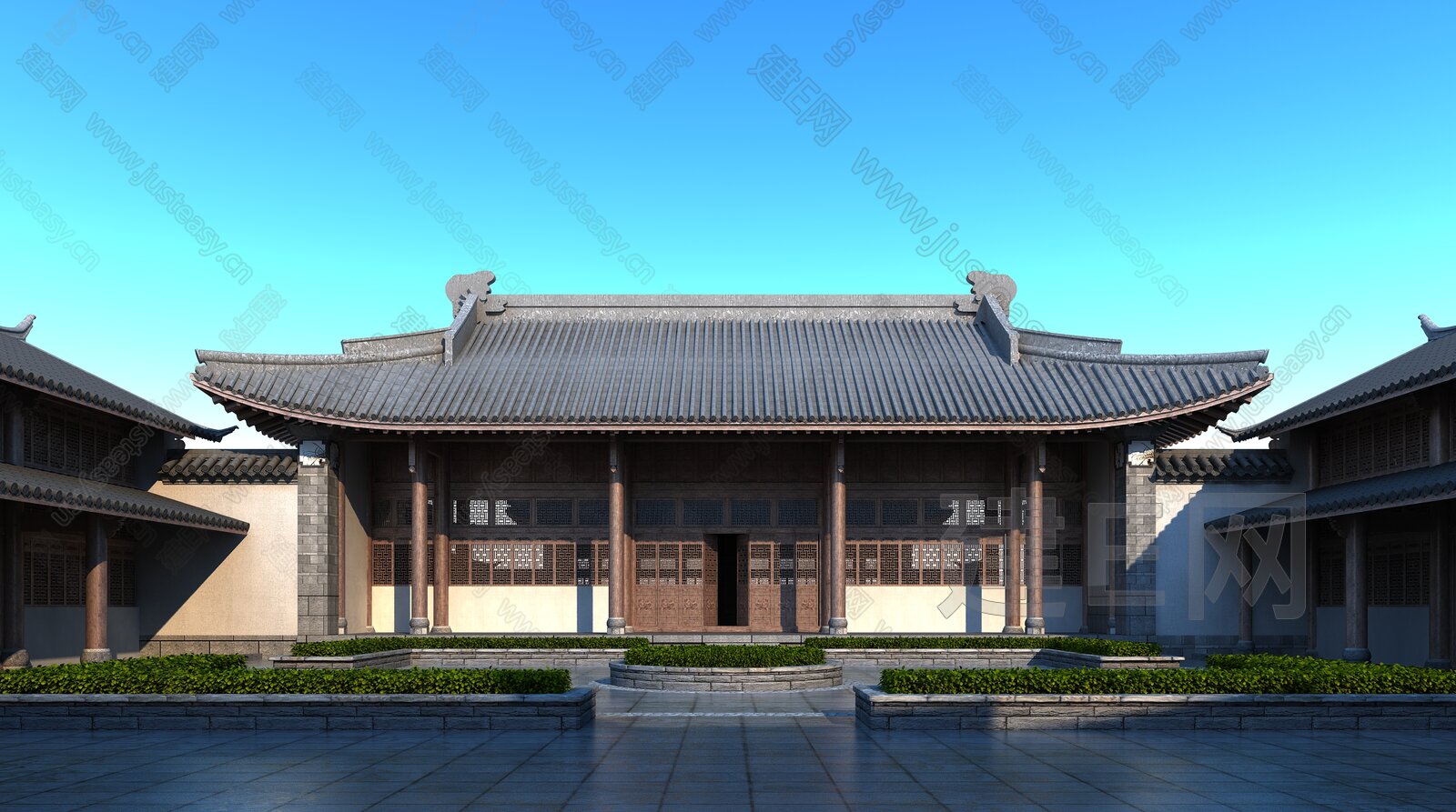【中式古建寺庙3d模型】建E网_中式古建寺庙3d模型下载[ID:115300102]_打造3d中式古建寺庙模型免费下载平台
