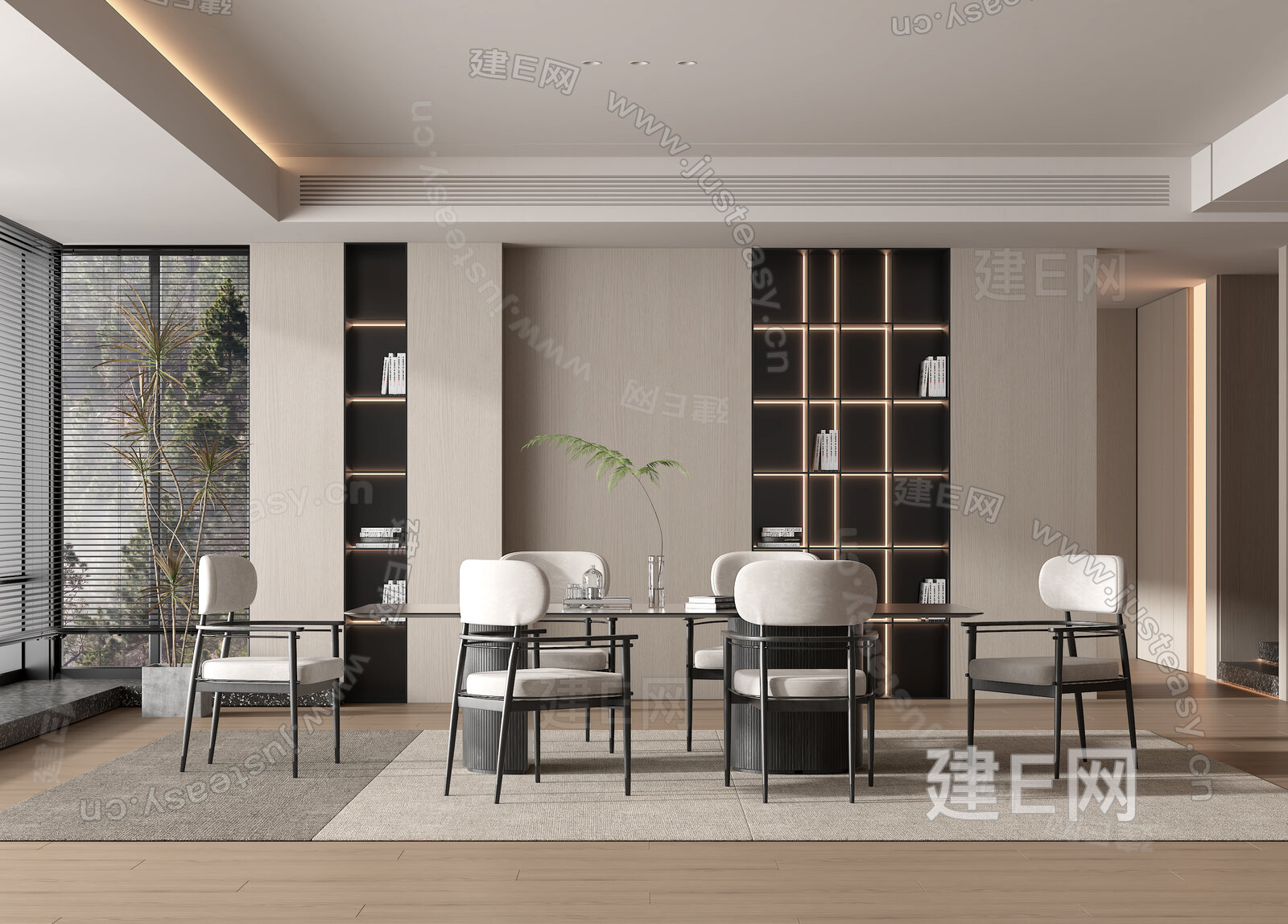 现代餐厅模型SU模型下载[ID:102911944]_建e网su模型
