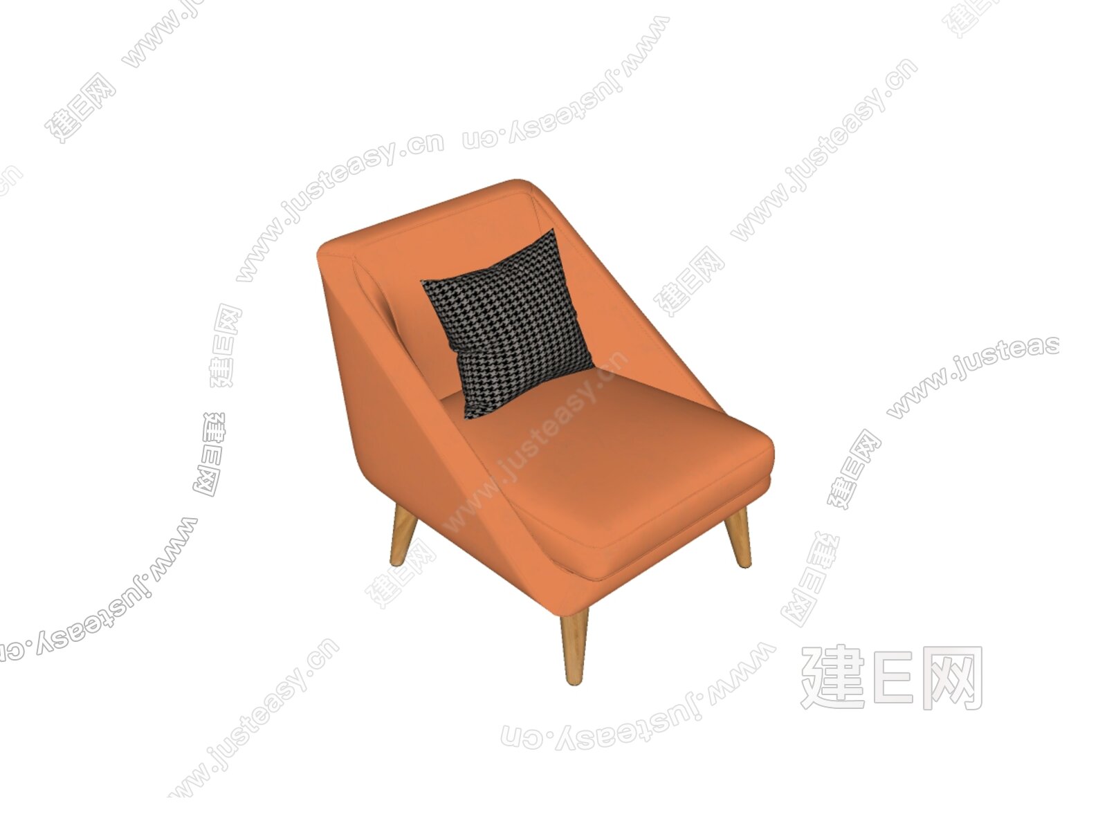 现代休闲椅模型SU模型下载[ID:103370707]_建E室内设计网