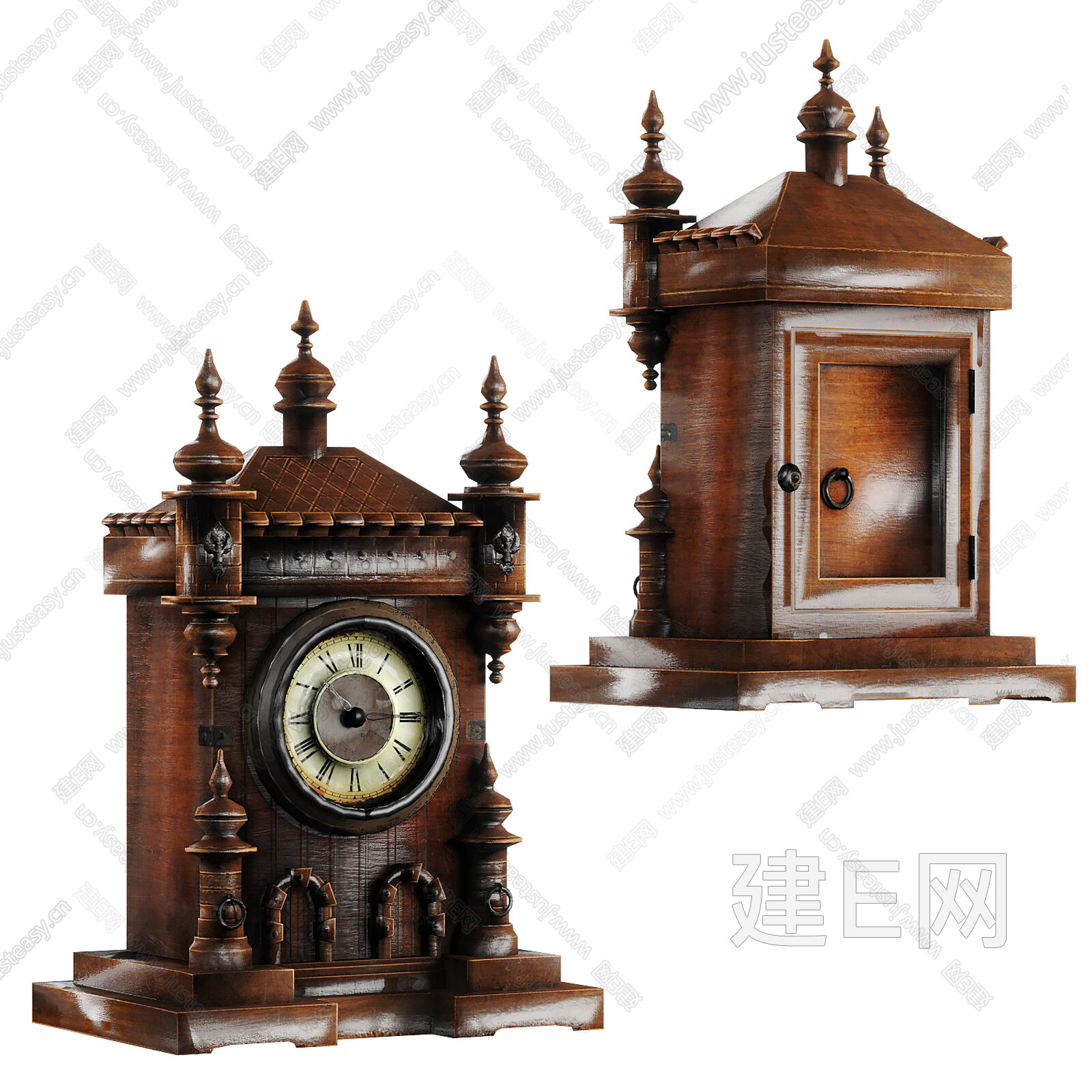 【美式复古钟表3d模型】建E网_美式复古钟表3d模型下载[ID:116086709]_打造3d美式复古钟表模型免费下载平台
