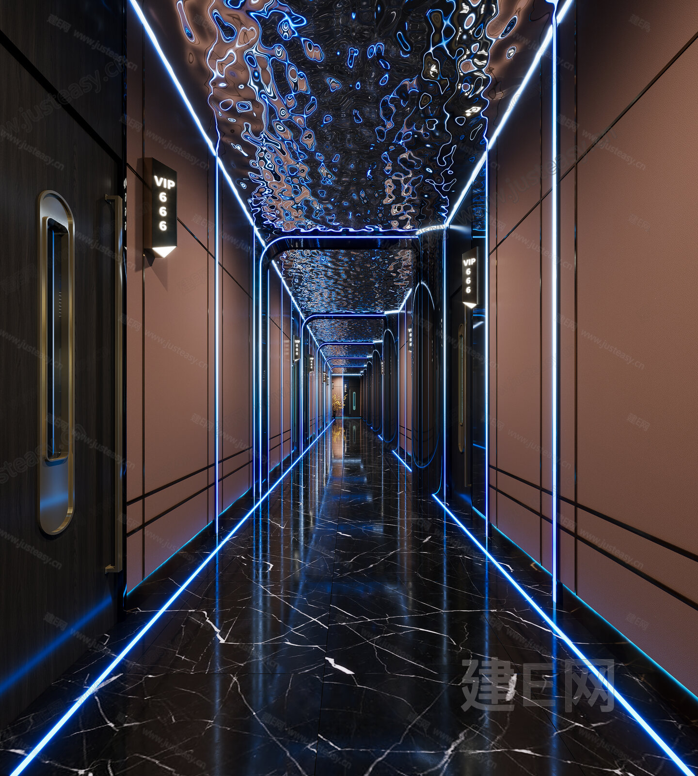 现代洗浴中心大厅3d模型下载[ID:116021129]_建e网3d模型