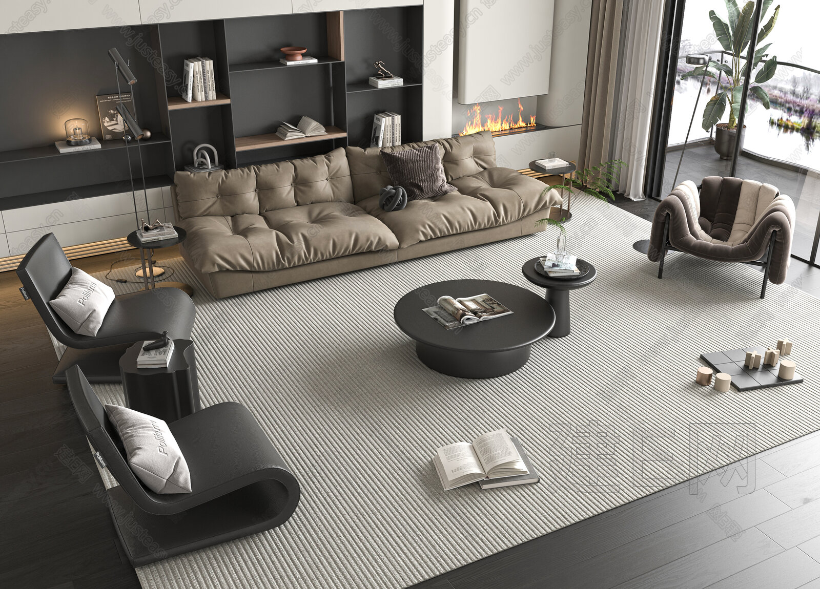 【Minotti 现代沙发茶几组合3d模型】建E网_Minotti 现代沙发茶几组合3d模型下载[ID:116938655]_打造 ...