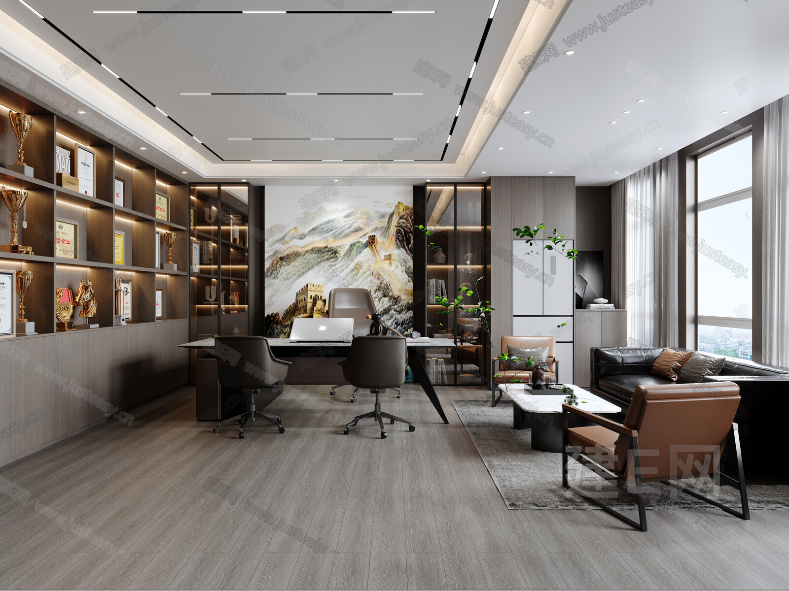 【新中式总经理办公室3d模型】建E网_新中式总经理办公室3d模型下载[ID:109533167]_打造3d新中式总经理办公室模型免费下载平台